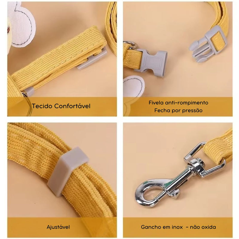Coleira Abelha Pet Premium – Ajustável, Confortável e Segura