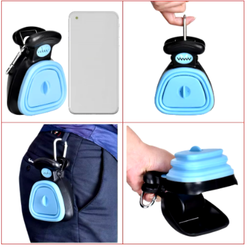 Pá de Coleta Dobrável com Sacos para Pets | Ideal para Viagens e Passeios