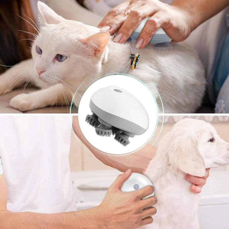 Massageador Elétrico Portátil para Pets Ansiosos – Uso Seco e Molhado