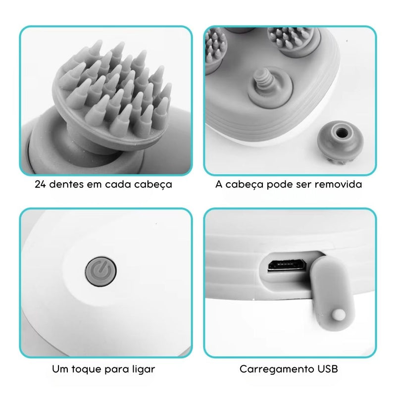 Massageador Elétrico Portátil para Pets Ansiosos – Uso Seco e Molhado