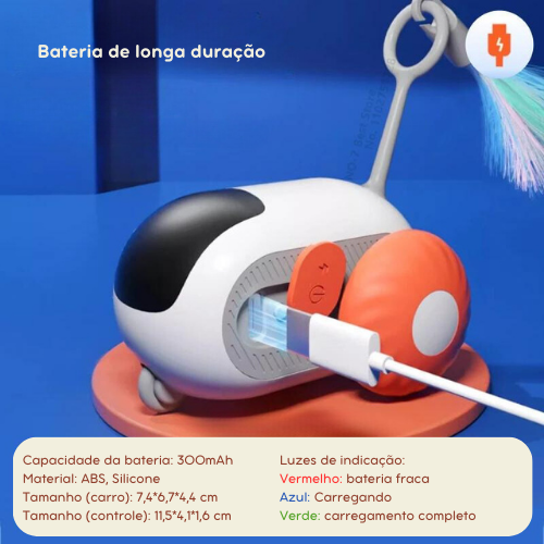 Carrinho Interativo para Pets – Estimula a Curiosidade com Movimento Inteligente