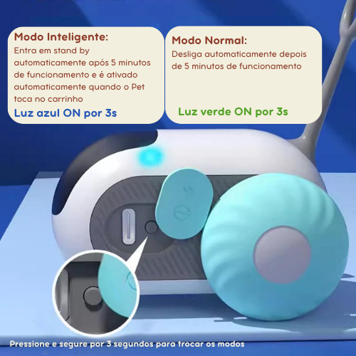 Carrinho Interativo para Pets – Estimula a Curiosidade com Movimento Inteligente