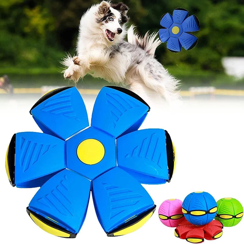 Bola UFO Voadora para Cães – Brinquedo Interativo com Lançamento a Distância