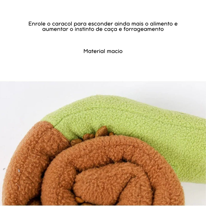 Brinquedo Esconde-Petisco Caracol para Cães – Estímulo ao Instinto de Caça