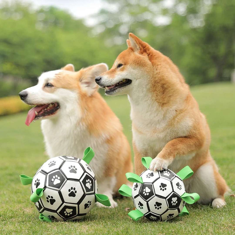 Bola de Futebol Neon para Cães – Brinquedo Interativo e Estimulante