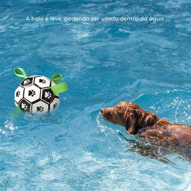 Bola de Futebol Neon para Cães – Brinquedo Interativo e Estimulante