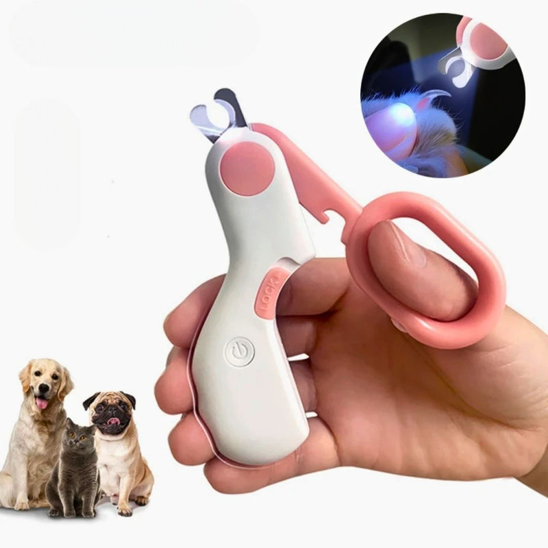 Cortador de Unha com LED para Pets – Corte Seguro com Iluminação e Precisão