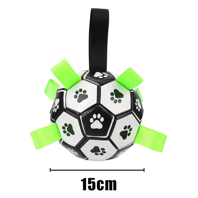 Bola de Futebol Neon para Cães – Brinquedo Interativo e Estimulante