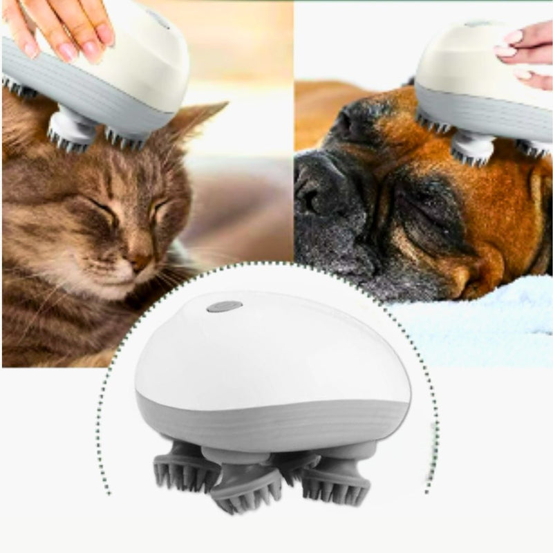 Massageador Elétrico Portátil para Pets Ansiosos – Uso Seco e Molhado