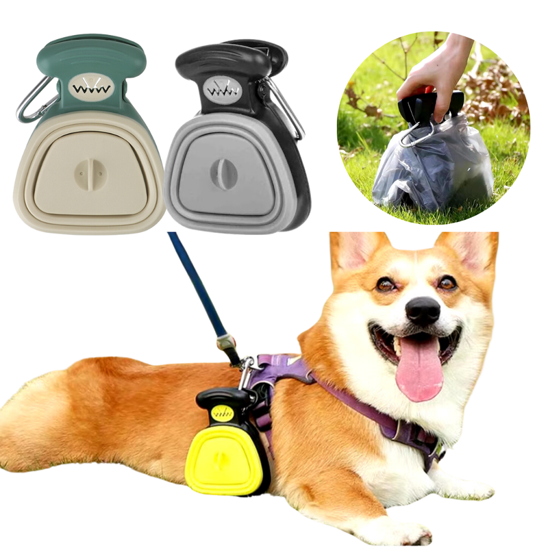 Pá de Coleta Dobrável com Sacos para Pets | Ideal para Viagens e Passeios