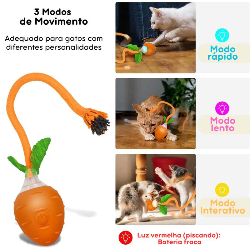 Brinquedo Interativo Recarregável Cenoura para Pets – Estímulo Cognitivo e Diversão