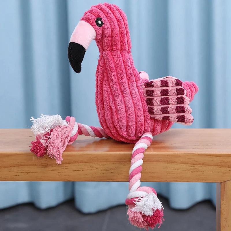 Pelúcia de Flamingo Festivo para Cães e Gatos
