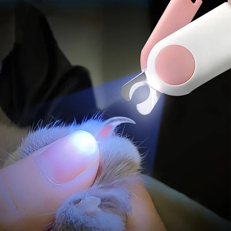 Cortador de Unha com LED para Pets – Corte Seguro com Iluminação e Precisão